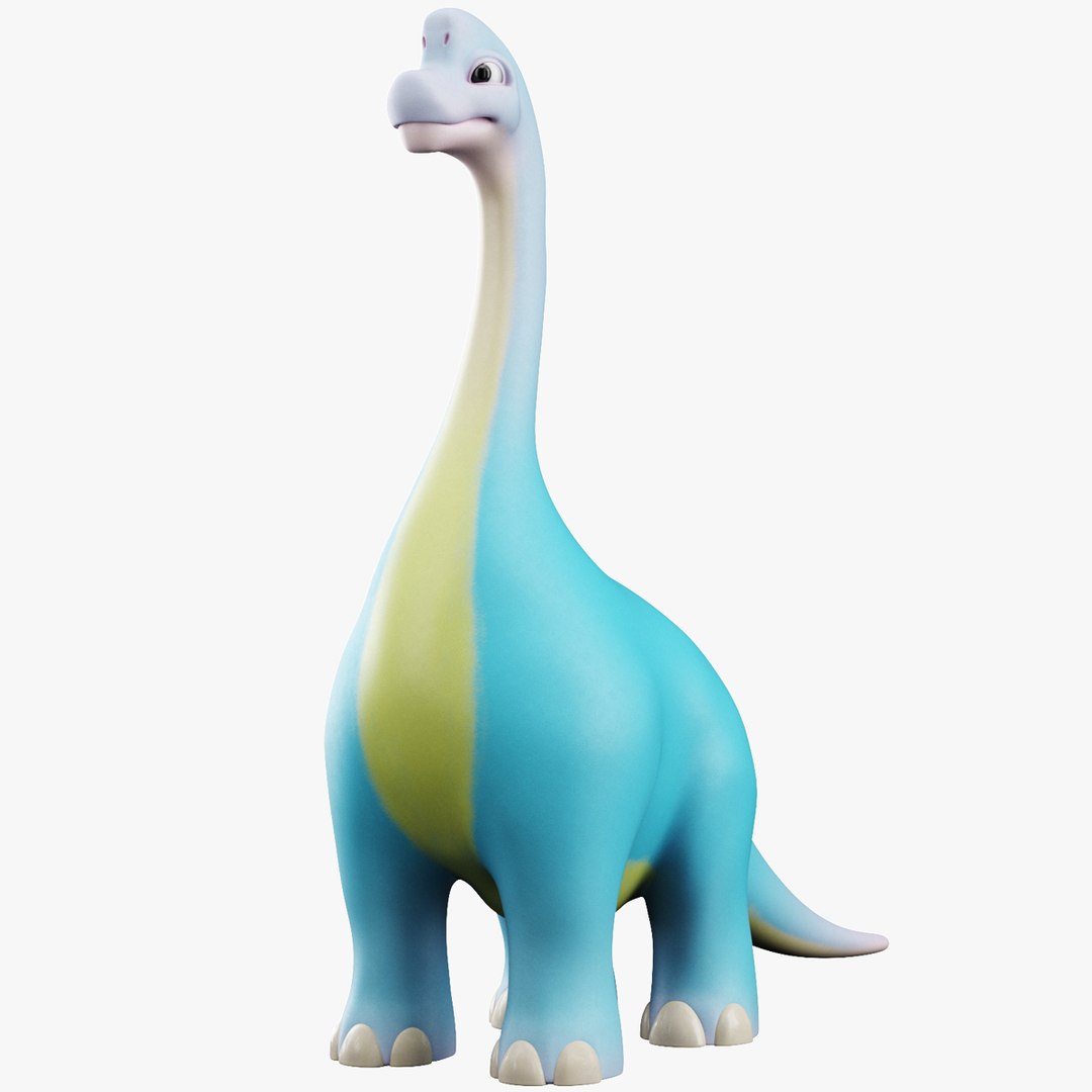 Cartoon Dinosaur Brachiosaurus 3D model - TurboSquid 2024937