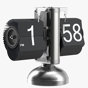 Animated Flip Clock Rigged for Modo