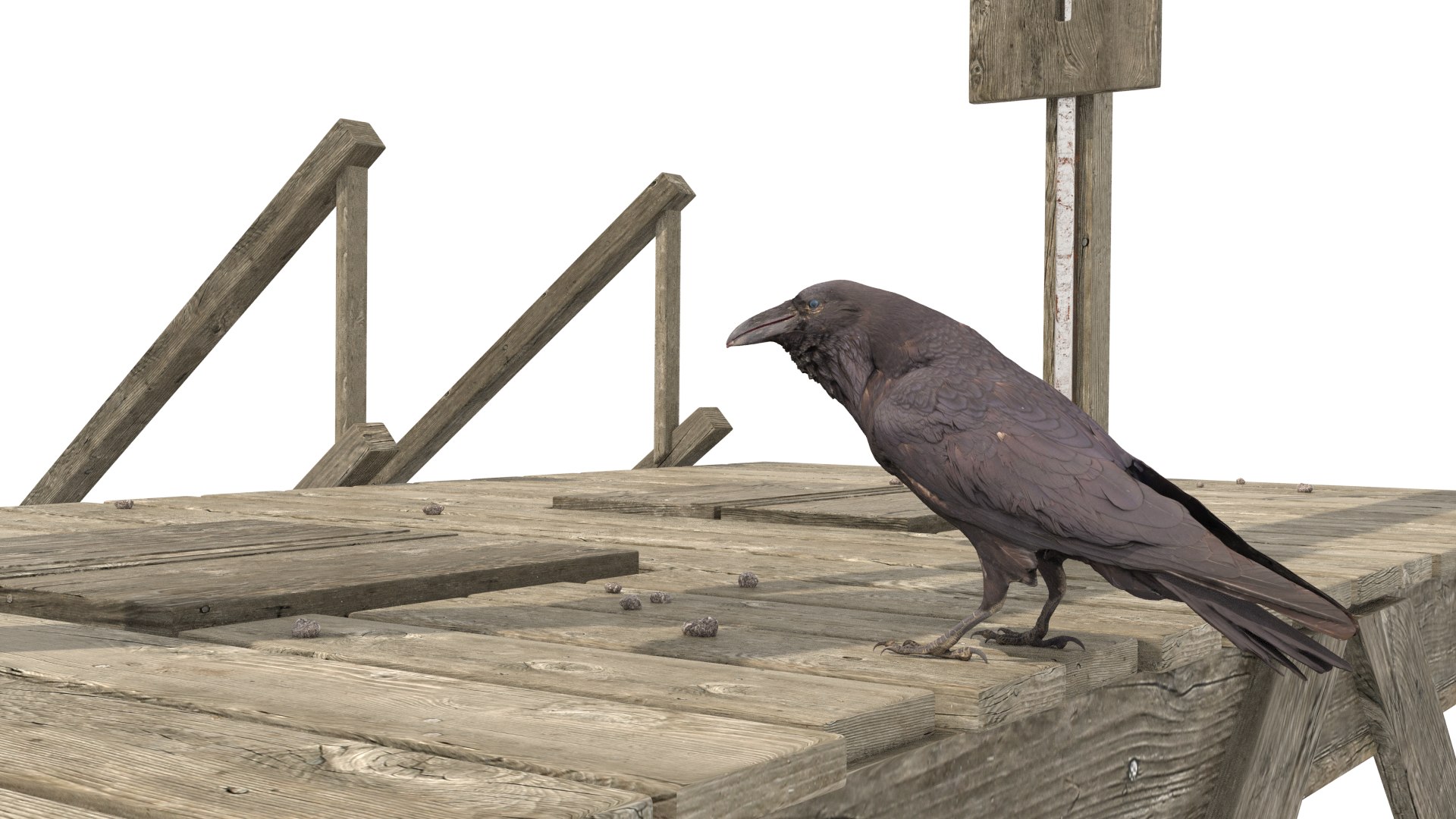 3D Wild West Hanging Gallows model - TurboSquid 2087501