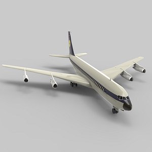 Boeing 707 Cargo Plane 3D