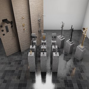 Bathroom Fixtures Collection 3D model