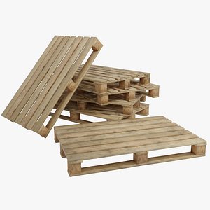 wooden pallet low poly