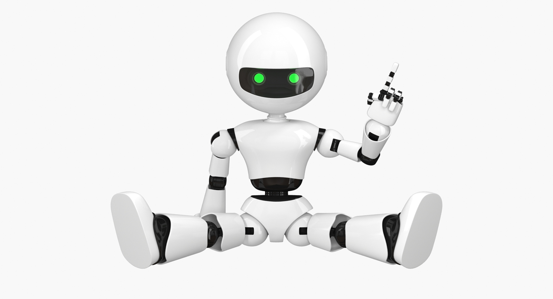 Small Robot Toy Sitting 3D Model TurboSquid 1159559