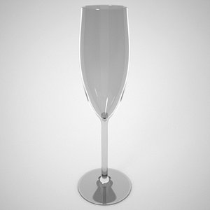 3D champagne glass model