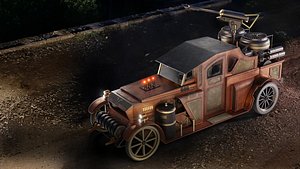 3D SteamPunk Racer model