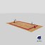 3D Basketball Court and Baskets 02 model