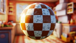 Procedural Checkered Marble Shader - Realistic Texture