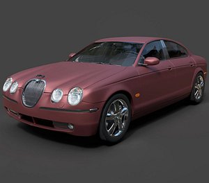 Detailed Jaguar S-Type Executive Sedan - Hyper-Realistic 3D Asset