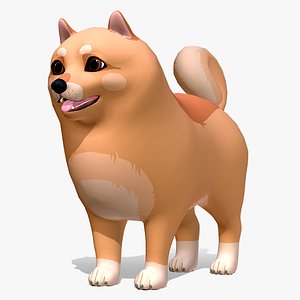Cartoon Dog  - Pomeranian Spitz model
