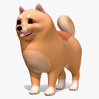 Cartoon Dog  - Pomeranian Spitz