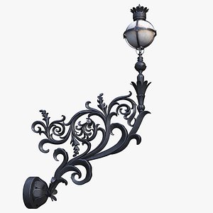 Decorated Hanging Lamppost 3D
