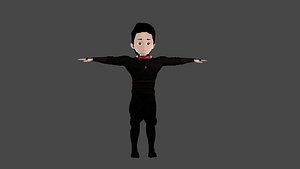 Alex 3D Kid Boy Anime  Character for Games and 3D Animation 3D model