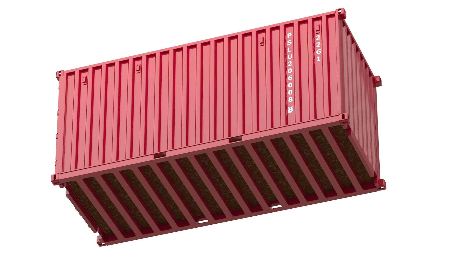 3D Model 20 Ft Container Red - TurboSquid 2107052