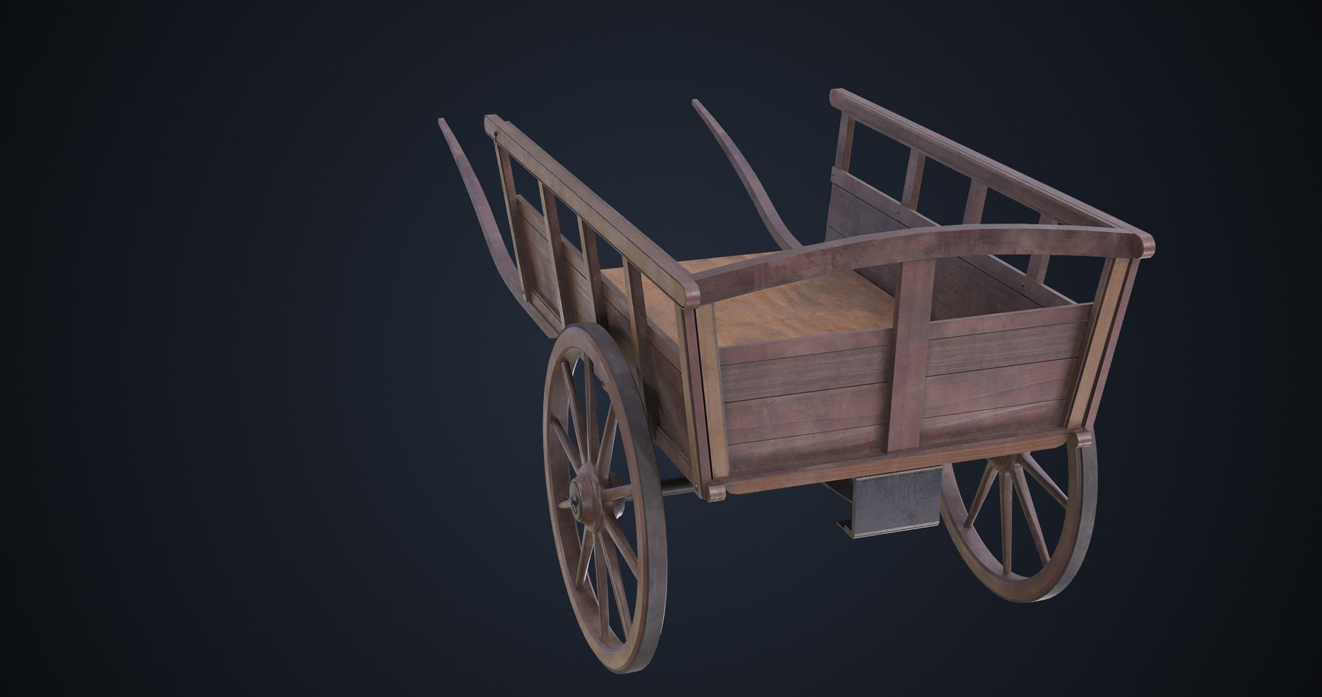 3D Red Wooden Cart11 All PBR Unity UE Textures Included - TurboSquid ...