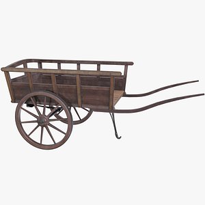 Red Wooden Cart11 All PBR Unity UE Textures Included