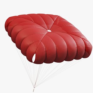 Red Reserve Parachute 3D Model 3D model