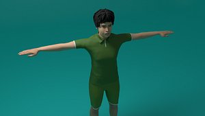 Tennis Player Man 3D model