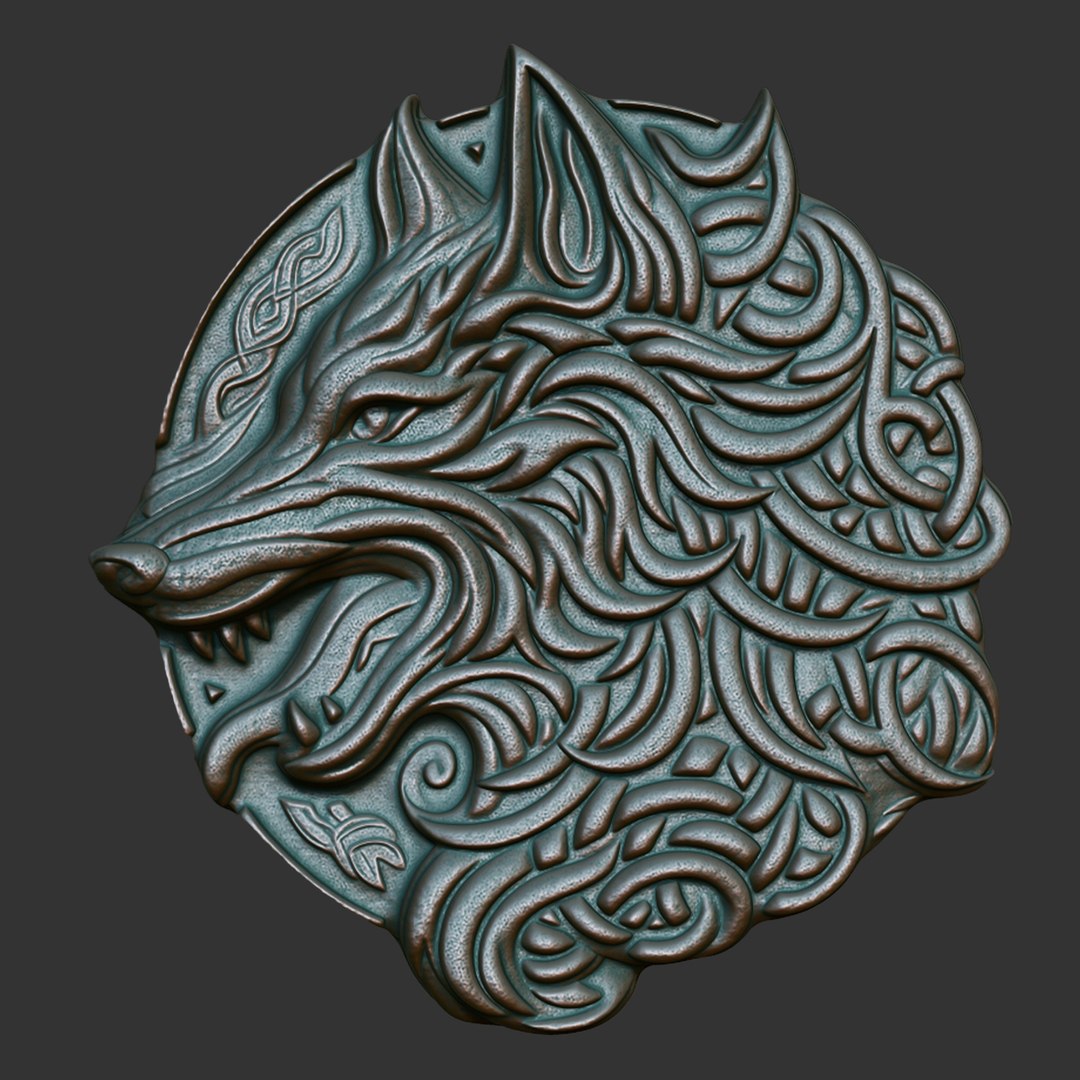 Celtic Wolf Basrelief 04 240611 3D Model - TurboSquid 2372234