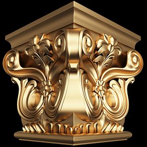 Carved Capital 0702 3D model