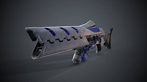 3D model sci-fi weapon