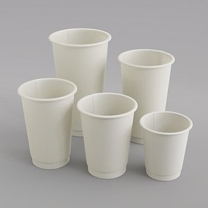 Coffee Paper Cup With Lid and Stopper 3D model - TurboSquid 2135372