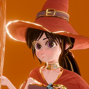 Stylized Cartoon Witch