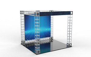 Truss Display 3D model 3D model