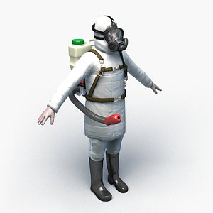 character disinfector man 0002 3D