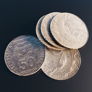 Portuguese 50 Escudos coin