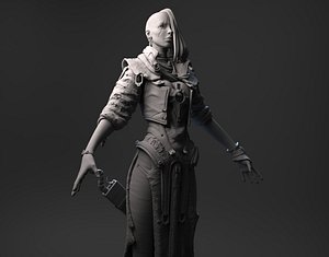 Female Fantasy Character A-Pose