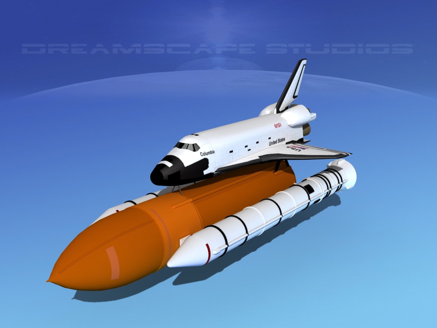 3d launch space shuttle