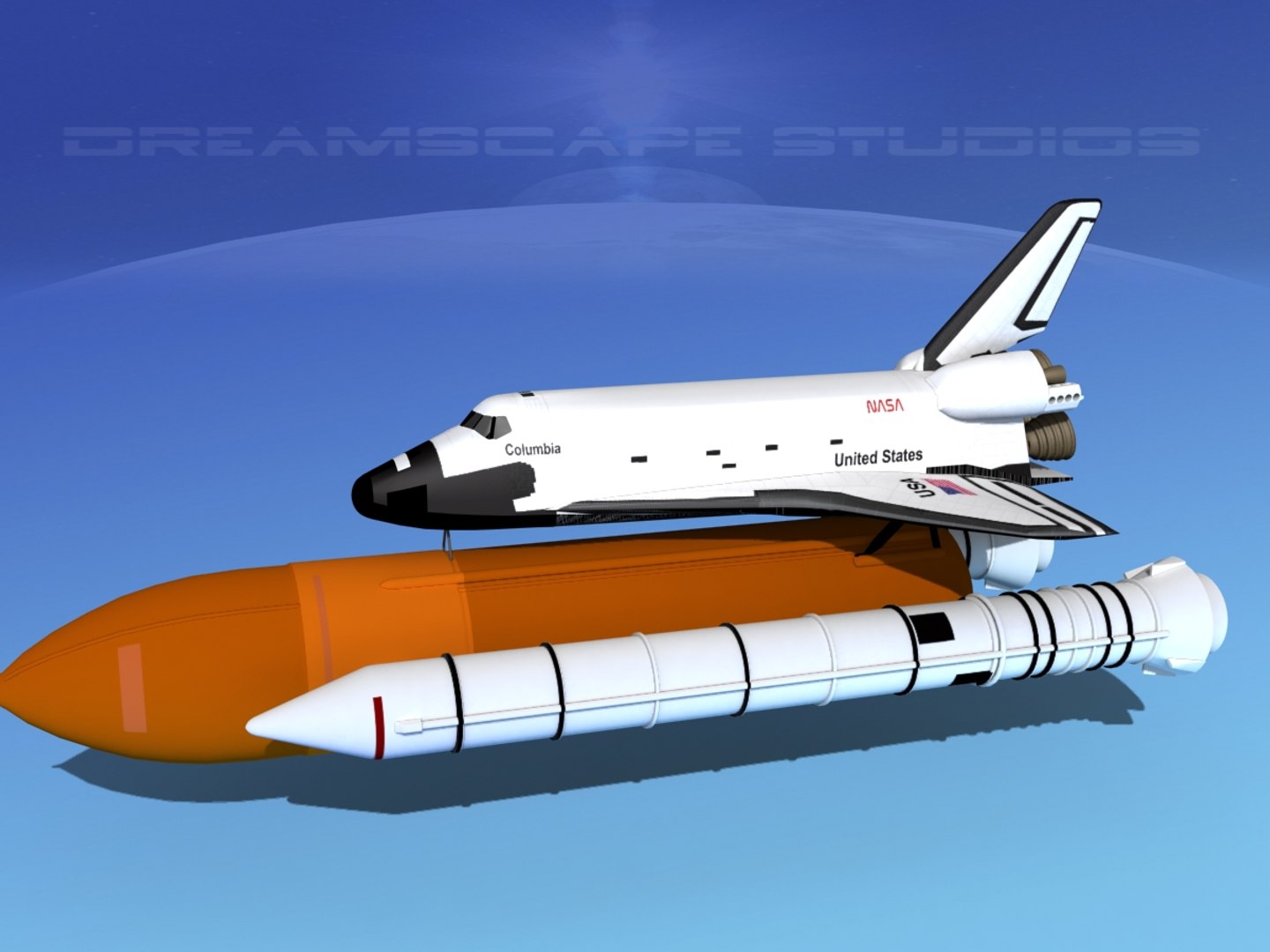3d launch space shuttle