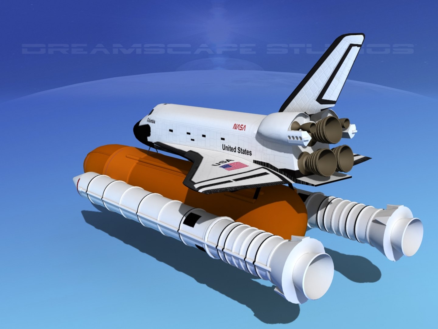 3d launch space shuttle