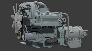 The Detroit Diesel 8V92 is a V-8 3D