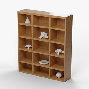 3D model Library Bookcase