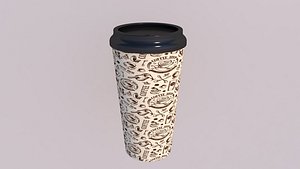 Paper Cup Patterned coffe 3D model