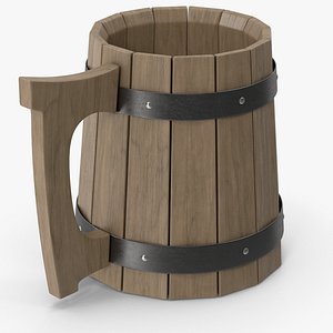 Wooden Mug 3D model
