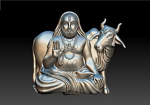 sri raghavendra with cow