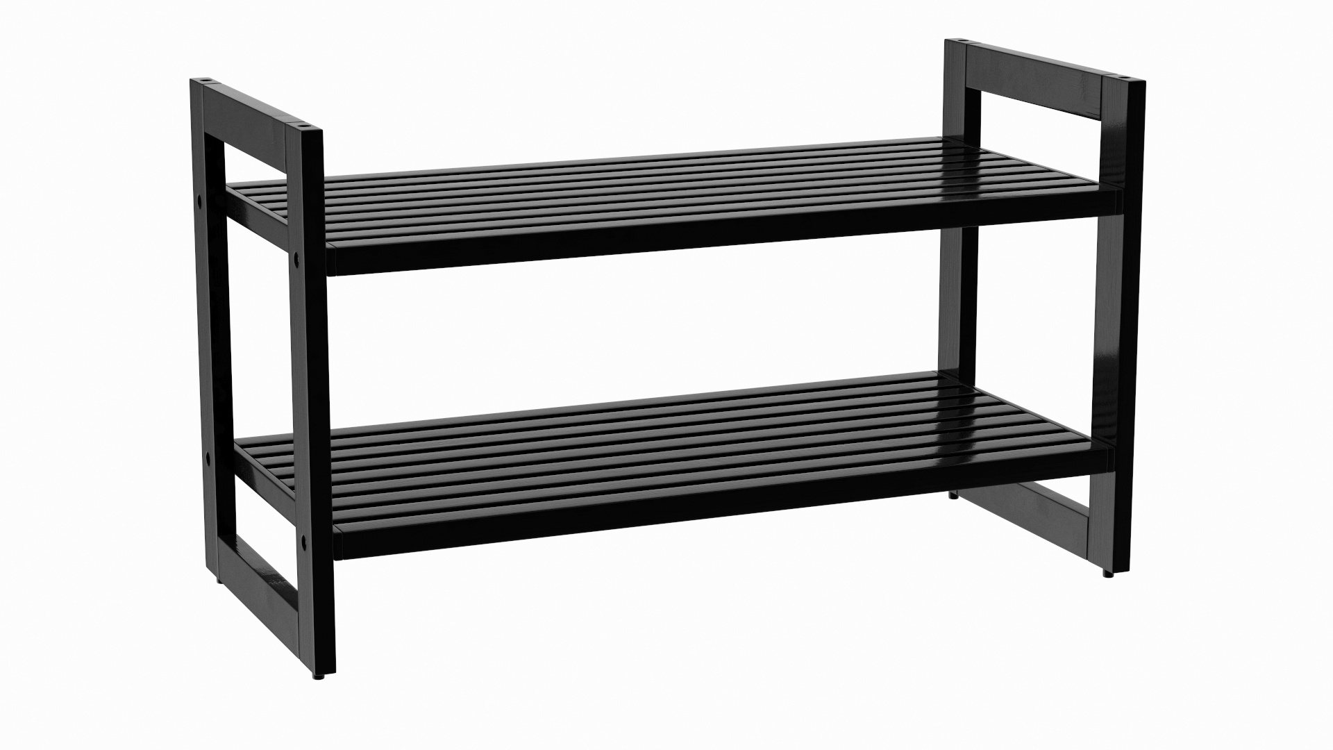 Black Stackable Shoe Rack 3D Model TurboSquid 1521657