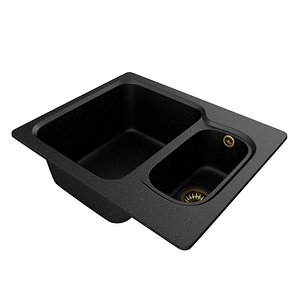 3D kitchen sink polygran