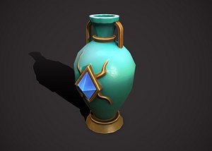amphora vase flowerpot 3D model