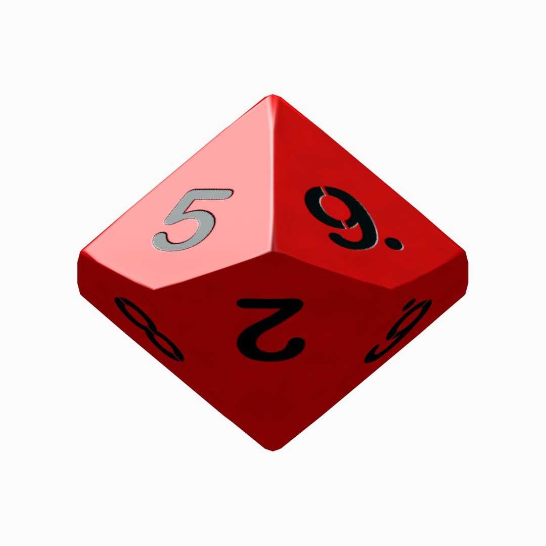 3d Sided Dice Model