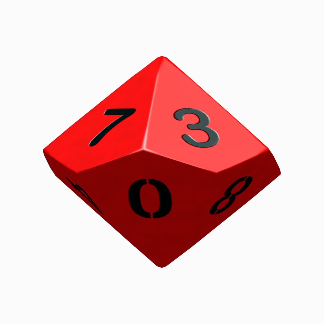 3d Sided Dice Model