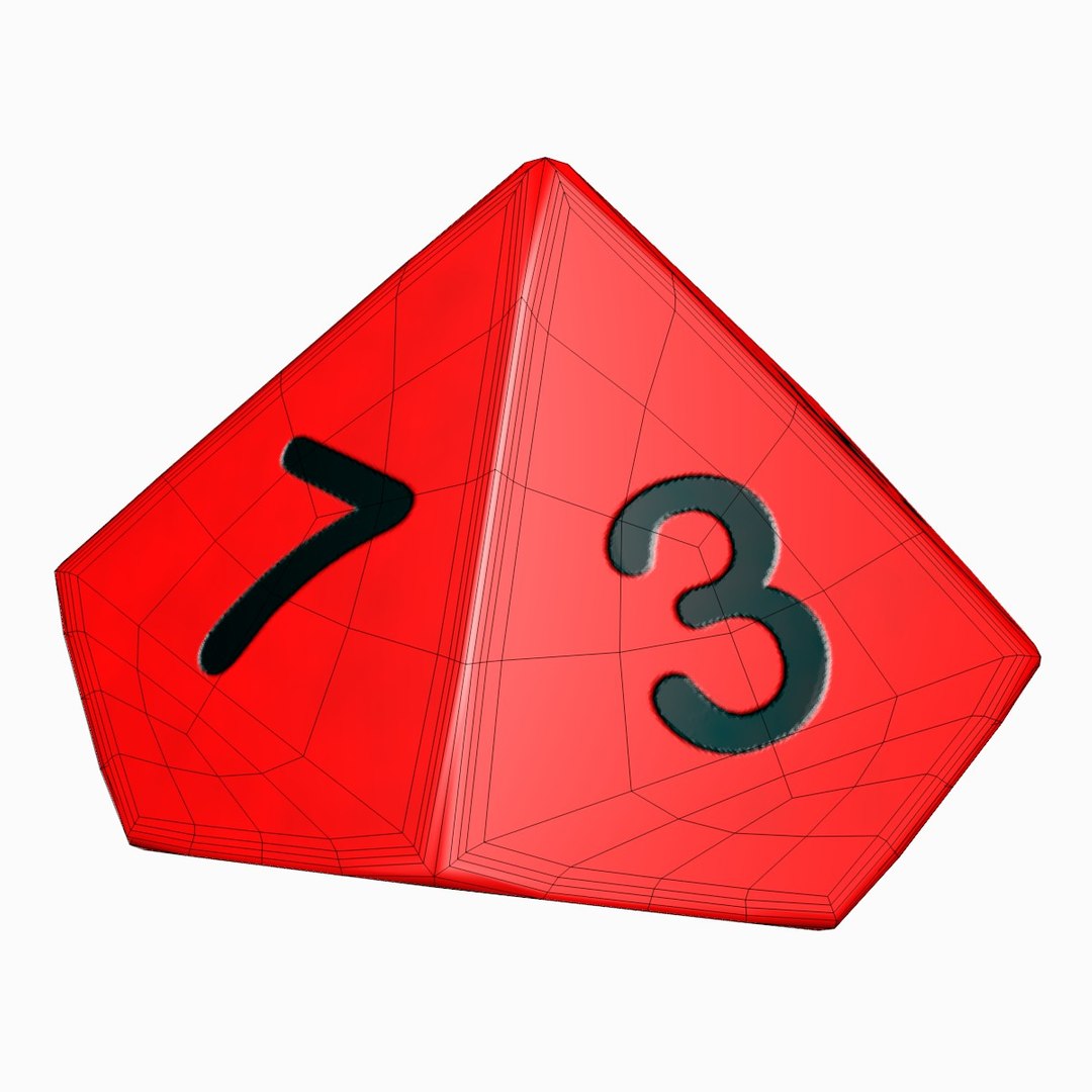 3d Sided Dice Model