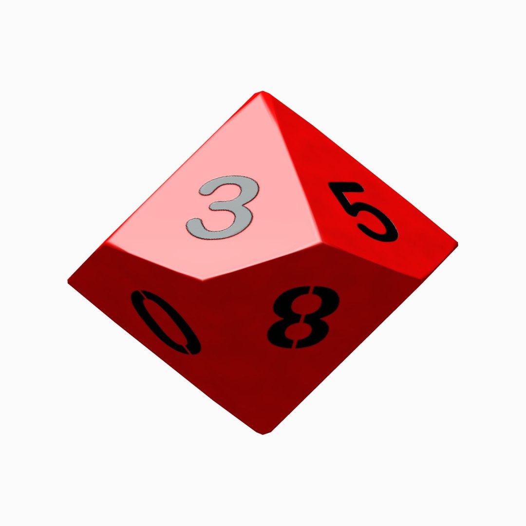 3d Sided Dice Model