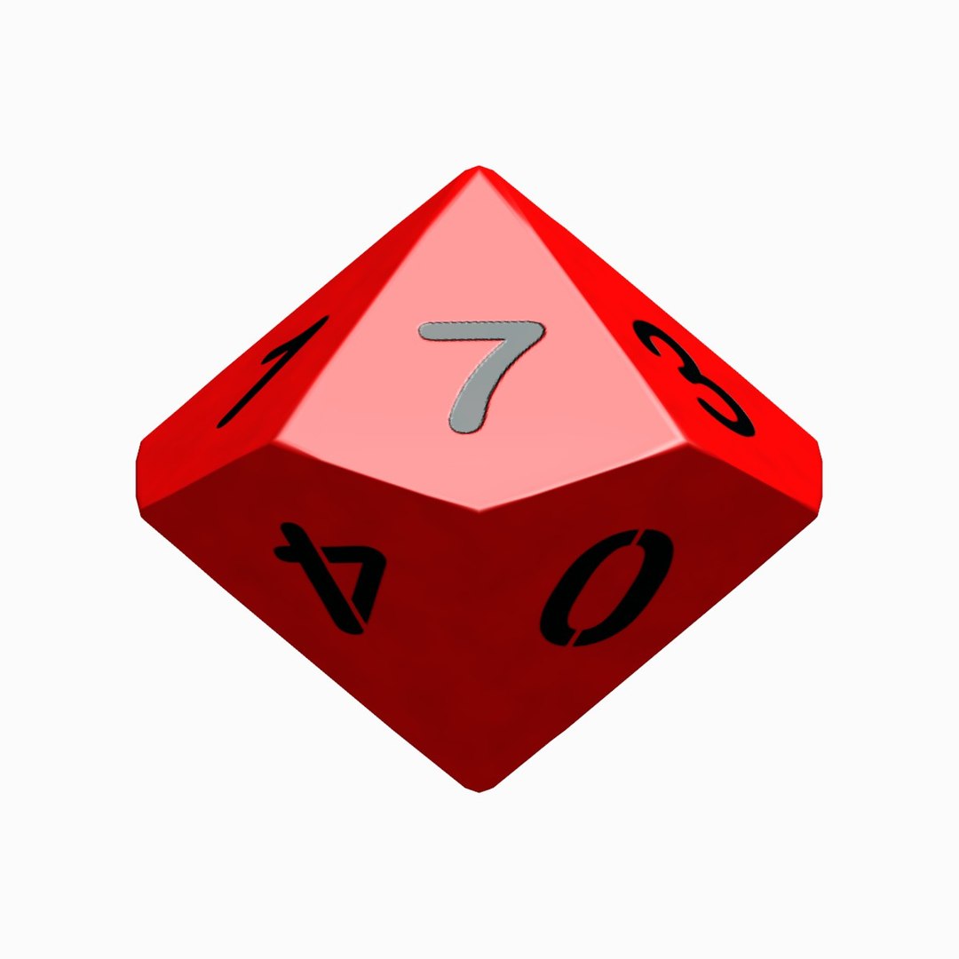 3d Sided Dice Model