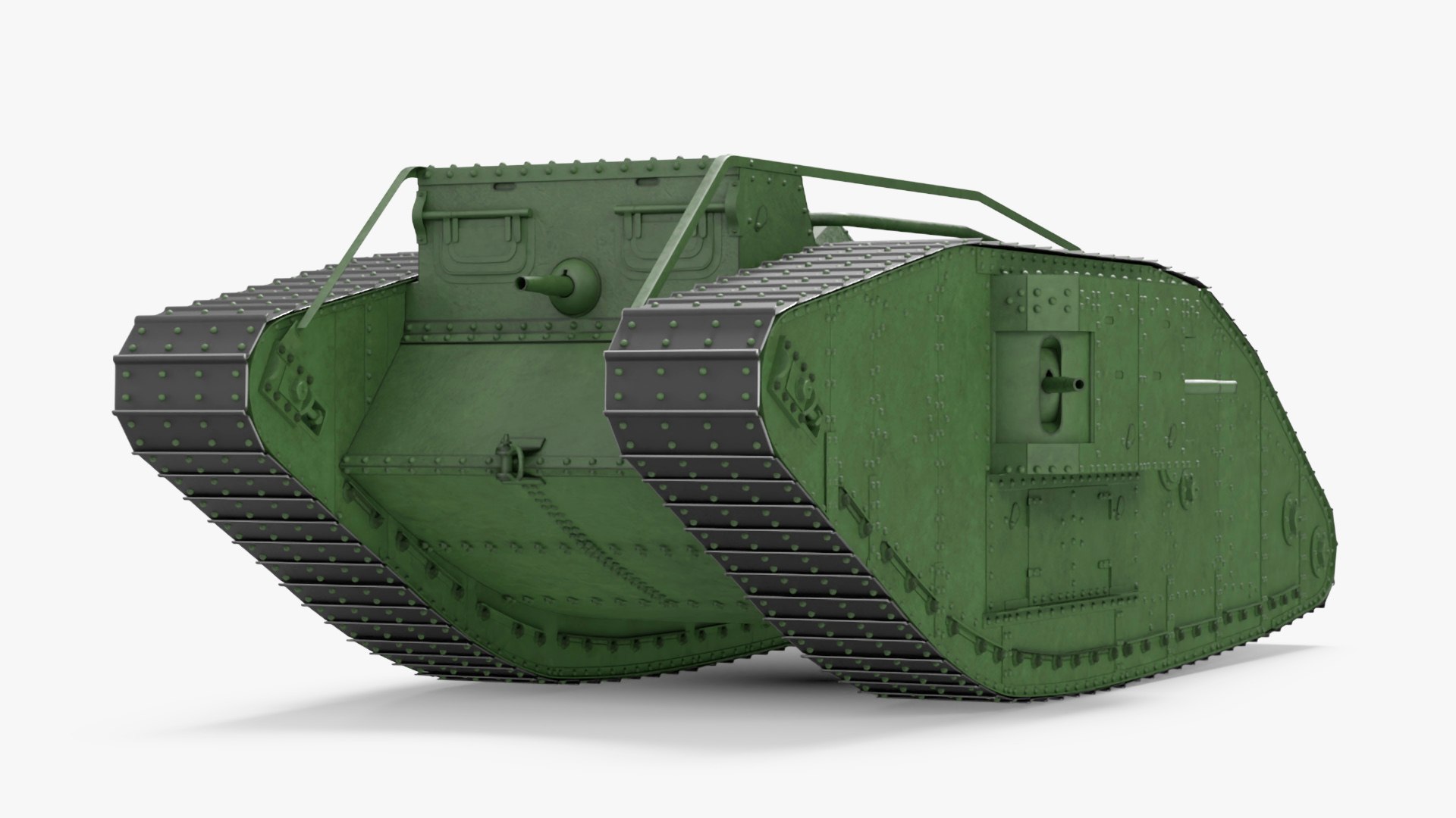 Tank MK 4 Female Green 3D model preview