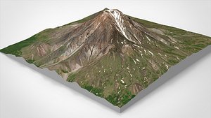 3D Volcano Bolshaya Udina model