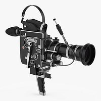 Film Camera Paillard Bolex H16 with Large Lens