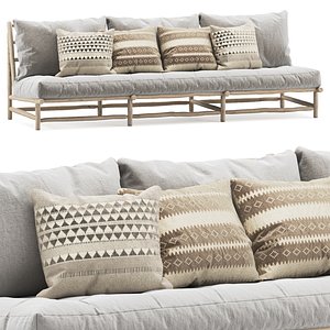 Rock the Kasbah Three-seater Sofa  Vray version 3D model